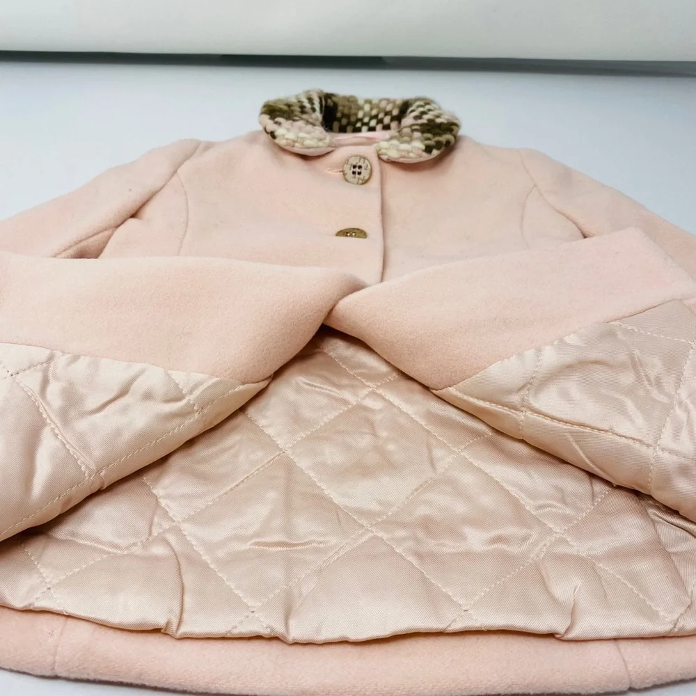 Il Gufo Pink Wool Winter Coat**3 mo. $389 - Picture 3 of 3